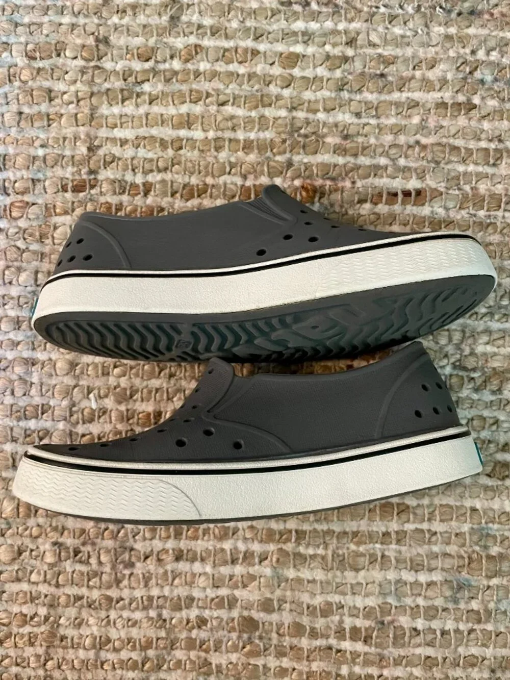 Native Shoes Miles Grey Kids Slip on Lightweight Shoes Size C13 EUC